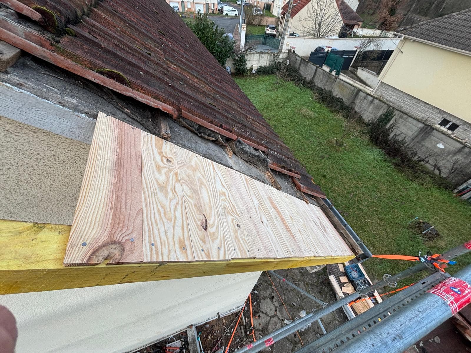 Ravalement de façade mené par JCD Rénovation (chantier 35).