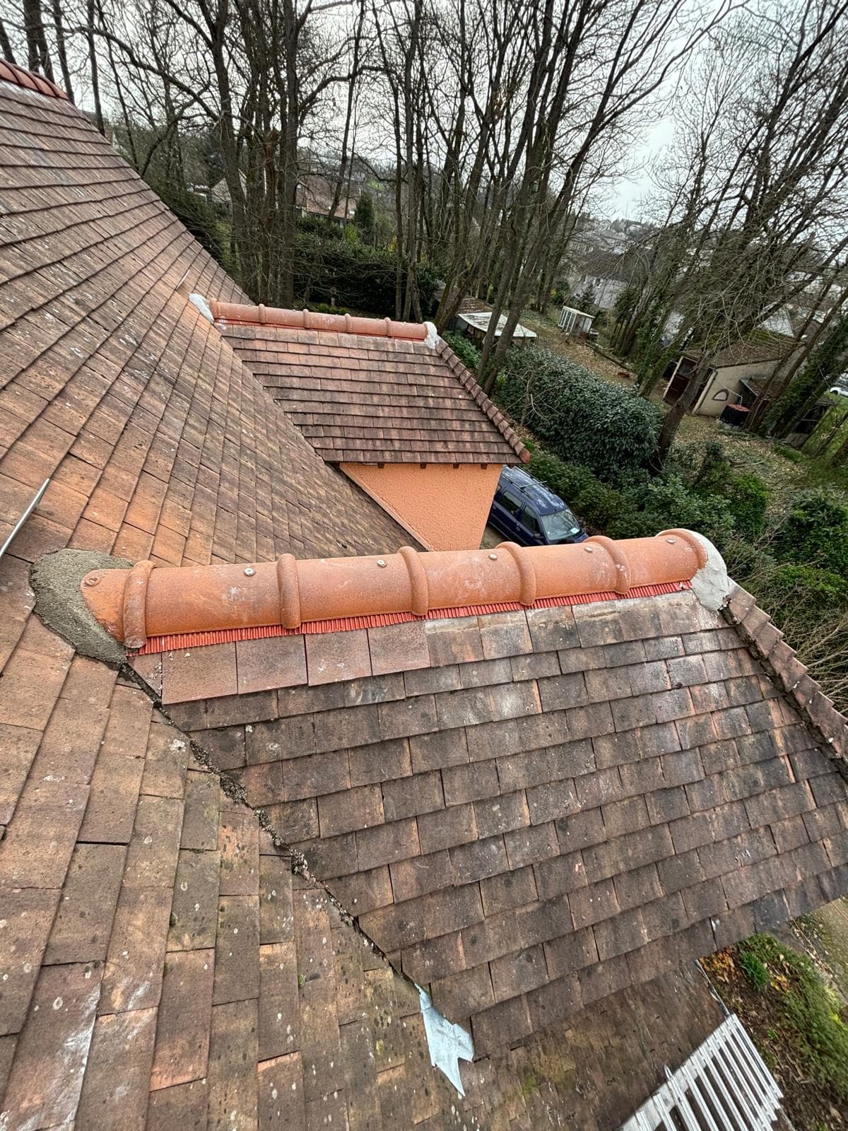 Charpente traditionnelle en bois réalisée par JCD Rénovation dans le Loiret (chantier 41).